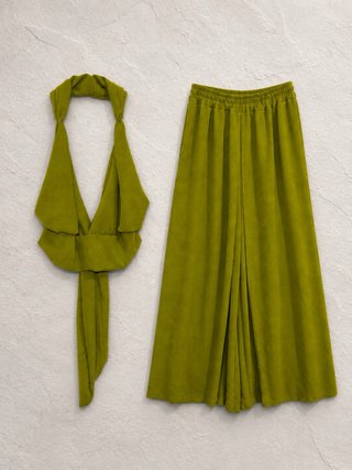 Conjunto Top y Pantalón Palazzo Verde