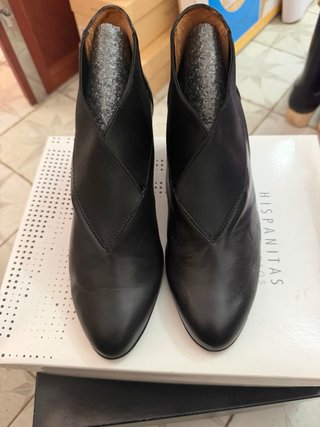 Botines Hispanitas Piel Negro Talla 38