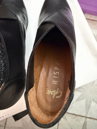 Botines Hispanitas Piel Negro Talla 38