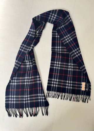 Bufanda Burberry Nova Check Azul Vintage
