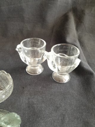 Set de 4 Piezas de Vidrio Antiguo