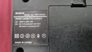 Radio Cassette Sony CFS-W350L