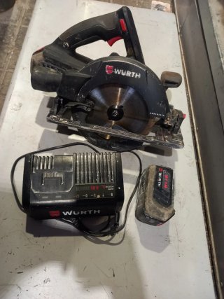Sierra Circular Wurth 18V + Cargador + 2 Baterías