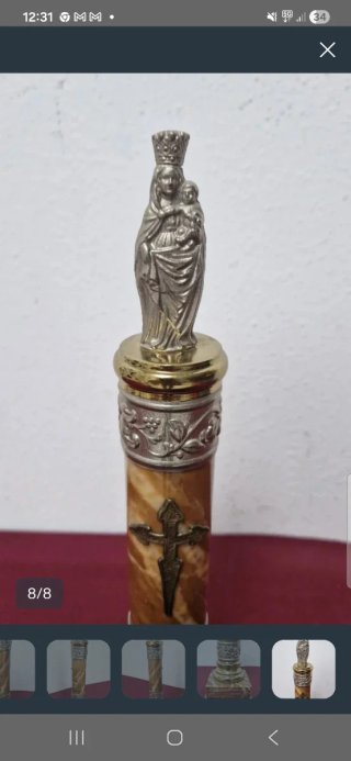 Figura Virgen del Pilar sobre columna