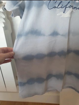 Camiseta Hollister Manga Corta Azul Talla S