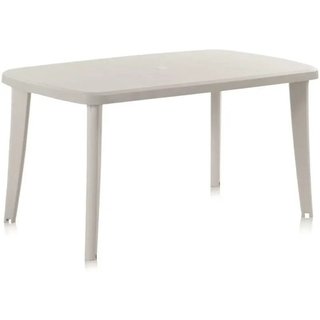 Tavolo da giardino Tonelle 140x80x73 cm Bianco