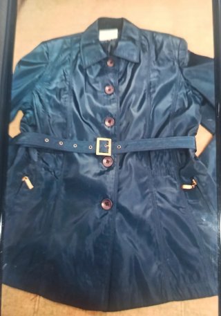 Gabardina azul marino mujer