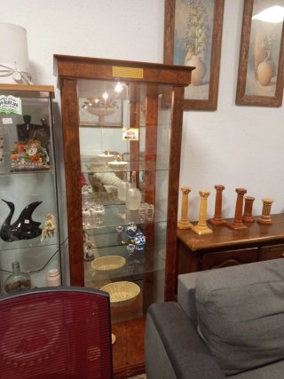 Vitrina de madera y cristal