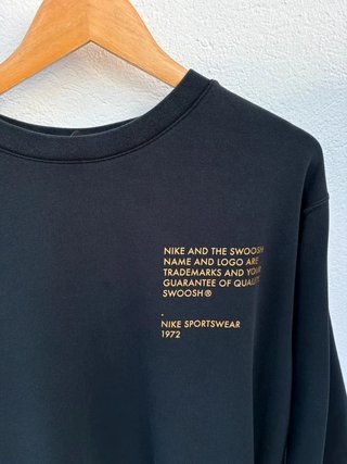 Nike Women’s Black & Gold Swoosh Sweatshirt –...