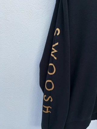 Nike Women’s Black & Gold Swoosh Sweatshirt –...