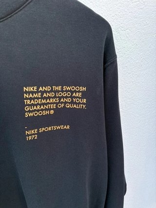 Nike Women’s Black & Gold Swoosh Sweatshirt –...