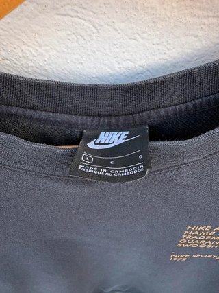 Nike Women’s Black & Gold Swoosh Sweatshirt –...