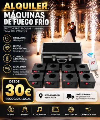 ✨ ALQUILER MÁQUINAS DE FUEGO FRÍO ✨ DISPARADORES