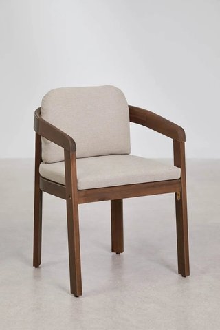 Sklum Silla de jardín con reposabrazos en madera