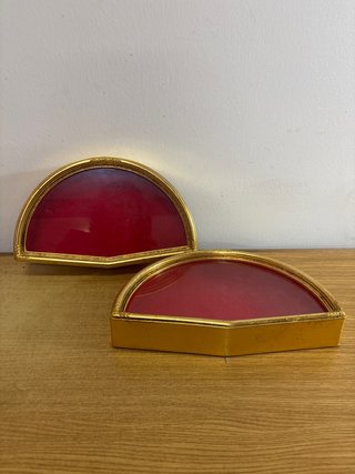 2 Espositori per ventagli dorati da 25 cm