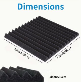 Set de 52 Paneles Fonoabsorbentes Negros | NUEVOS