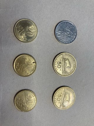 Lote de 6 monedas griegas (dracmas)