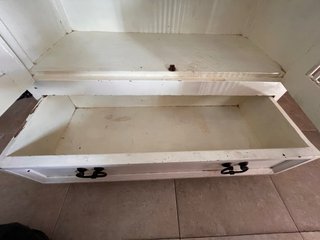Mueble Rústico Blanco Cajón Madera