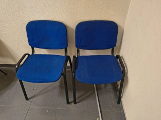 2 Sillas de Oficina Azules