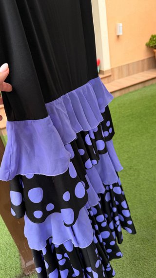 Falda flamenca con mantón lunares