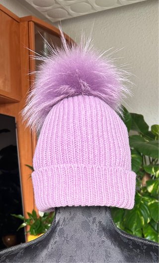 Gorro Lila con Pompón