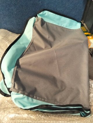 vidaXL Remolque para bicicletas gris y azul