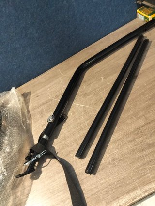 vidaXL Remolque para bicicletas gris y azul