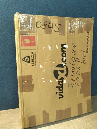 vidaXL Remolque para bicicletas gris y azul