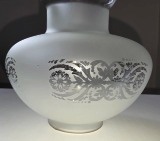 Juego de 4 tulipas antiguas de cristal esmerilado.
