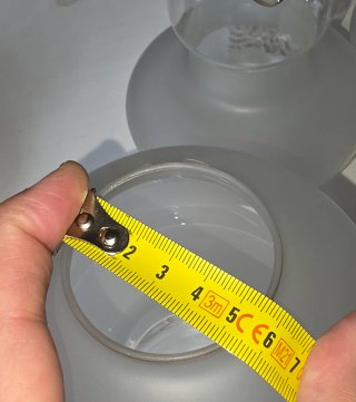 Juego de 4 tulipas antiguas de cristal esmerilado.