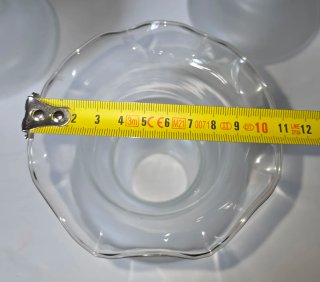 Juego de 4 tulipas antiguas de cristal esmerilado.