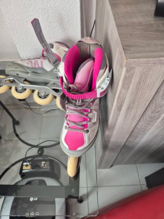 Patines Oxelo Talla 35-38 Rosa/Gris
