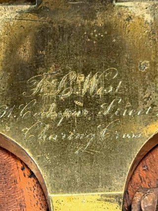 Antiguo microscopio latón + caja + ópticas 1860