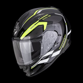 Casco Scorpion EXO 491 Kripta Negro Amarillo