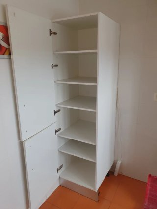 Mueble de cocina blanco gran capacidad