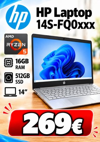 HP Laptop 14S-FQ0xxx AMD Ryzen 5