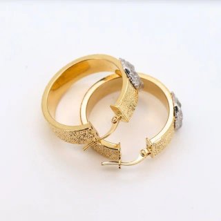 Pendientes Aro Versace Medusa Arenado