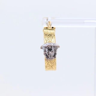 Pendientes Aro Versace Medusa Arenado