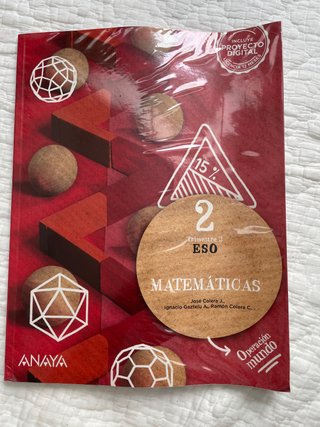 Libro de matematicas 2 Eso Anaya trimestre 3