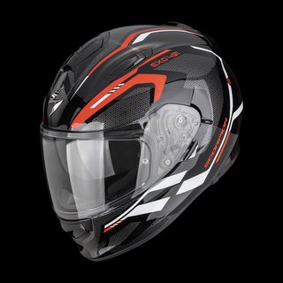 Casco Scorpion EXO 491 Kripta Negro Rojo