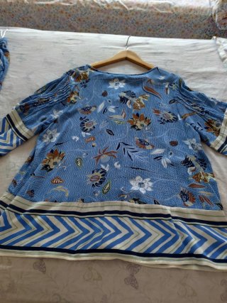 Conjunto talla plus  Blusa y Pantalón Estampado