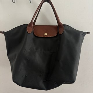 Bolso Longchamp M Negro Marrón