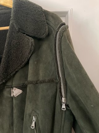 Cazadora de ante verde oliva