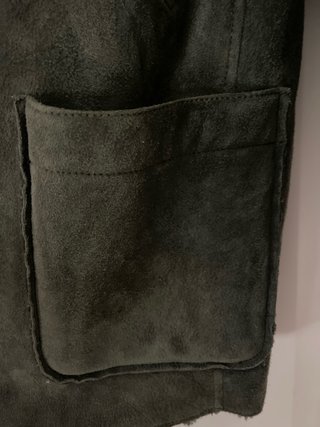 Cazadora de ante verde oliva