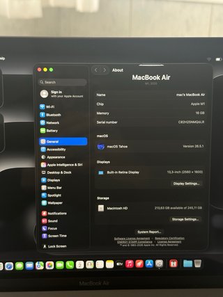 MacBook Air 2020 - M1 - 16GB RAM