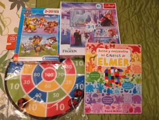 Lote de 2 Puzzles, Diana y Libro Infantil
