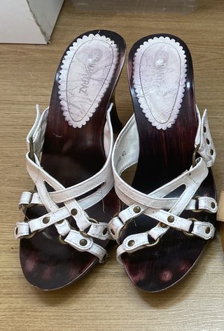 Sandalias Mary Paz Blancas Talla 40
