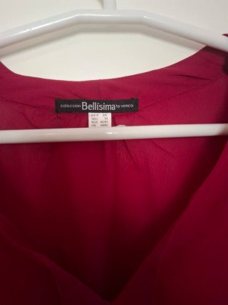 Blusa Bellisima burdeos manga acampanada