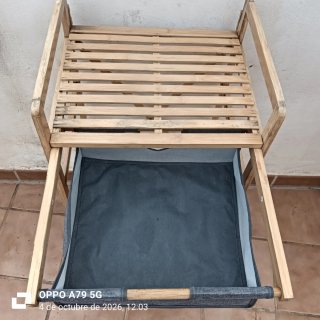 carrito de cocina y banco zapatero bajo de madera