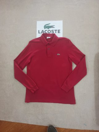 Polo Lacoste cotone Piqué tg g M bordeaux